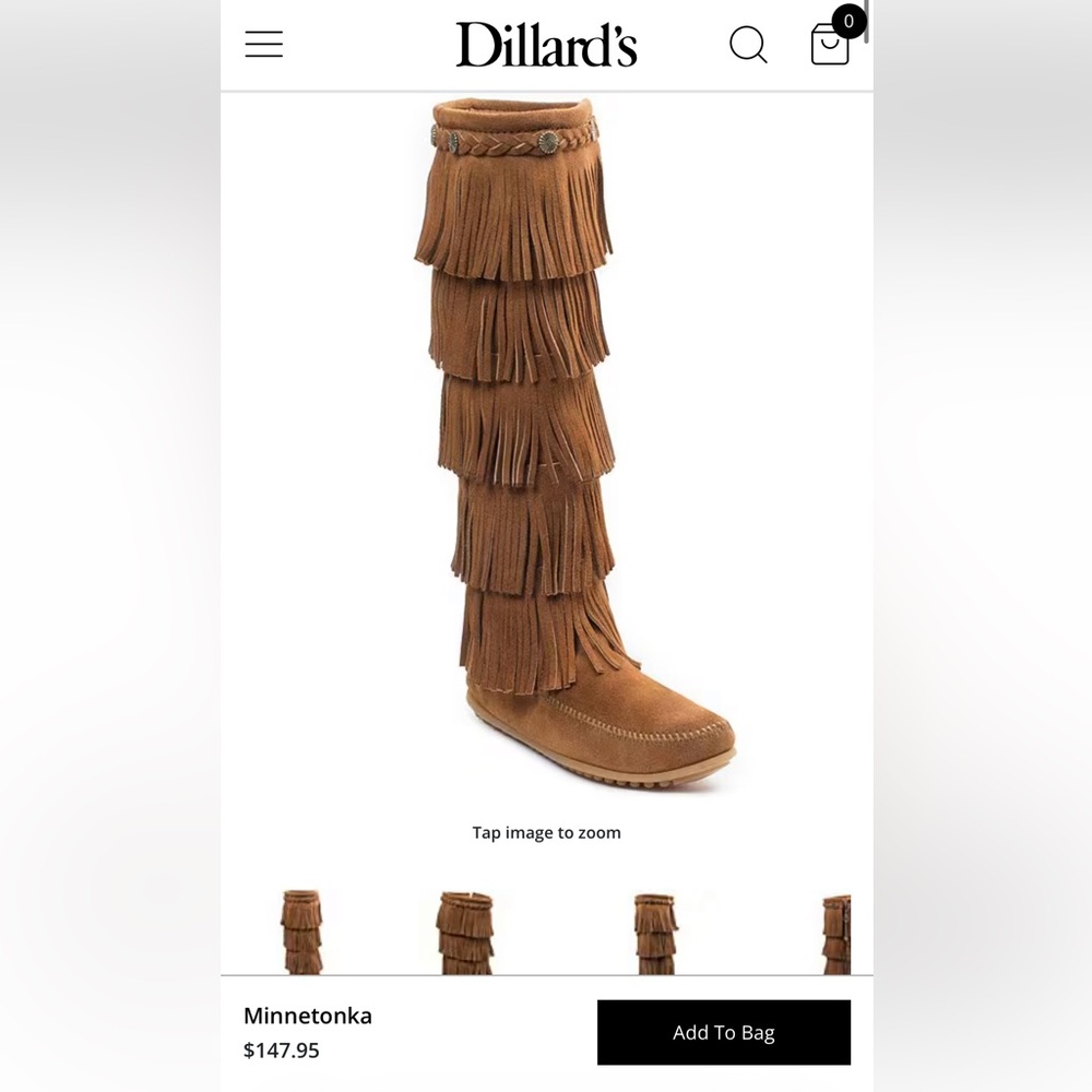 Minnetonka Suede Fringe Boots - Picture 5 of 5